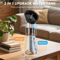 GOLFOEE ear cleaner wastewater tank view, helps keep waste water separate.