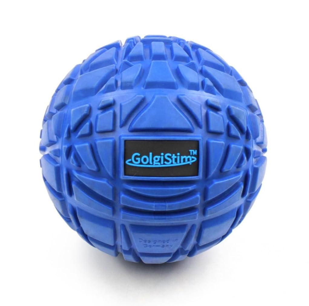 GolgiStim Large Trigger Point Ball in box for deep tissue release at home.