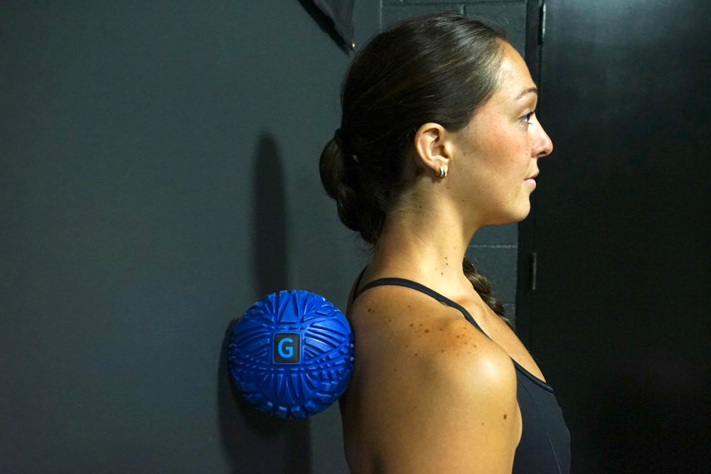 GolgiStim Large Trigger Point Ball for psoas release and hip mobility.