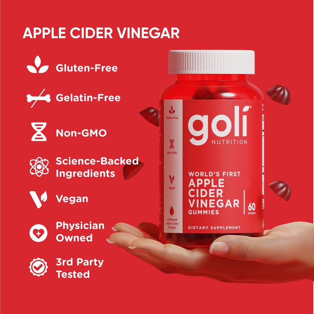 Gift box featuring Goli ACV gummies conveys thoughtful wellness gift.
