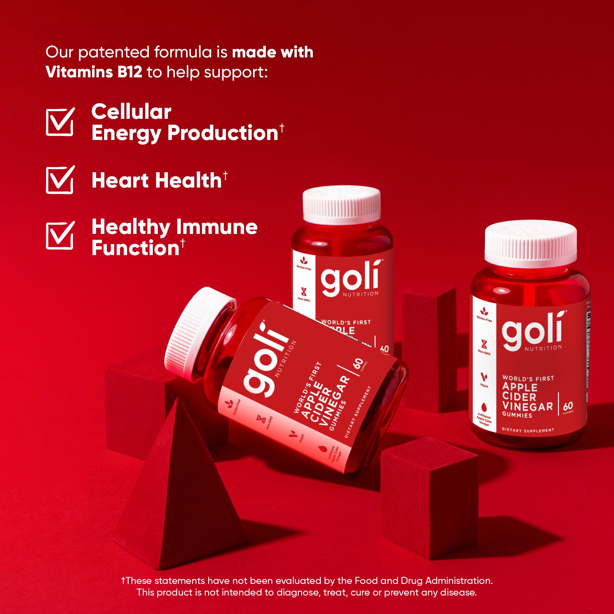 Goli apple-flavor gummies showcase appealing taste, no harsh notes.
