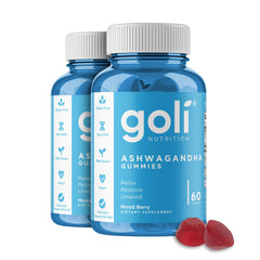 Goli Ashwagandha Gummies bottle featuring KSM-66 for daily wellness support