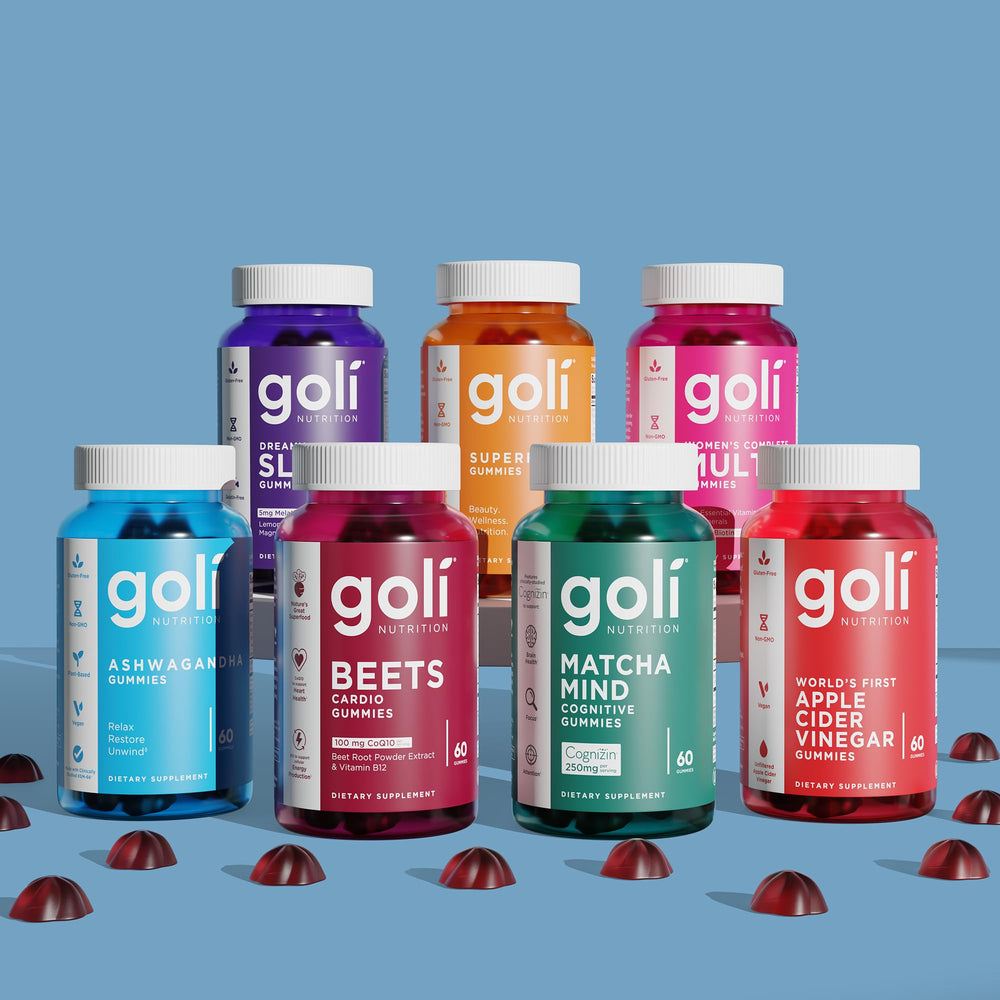 Goli Matcha Mind 60-count label on the bottle