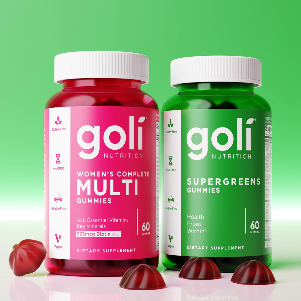 Goli Supergreens Gummies with parsley and celery for digestive-friendly greens.