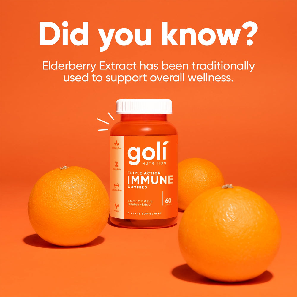 Goli Triple Action Immune Gummies with echinacea for immune wellness