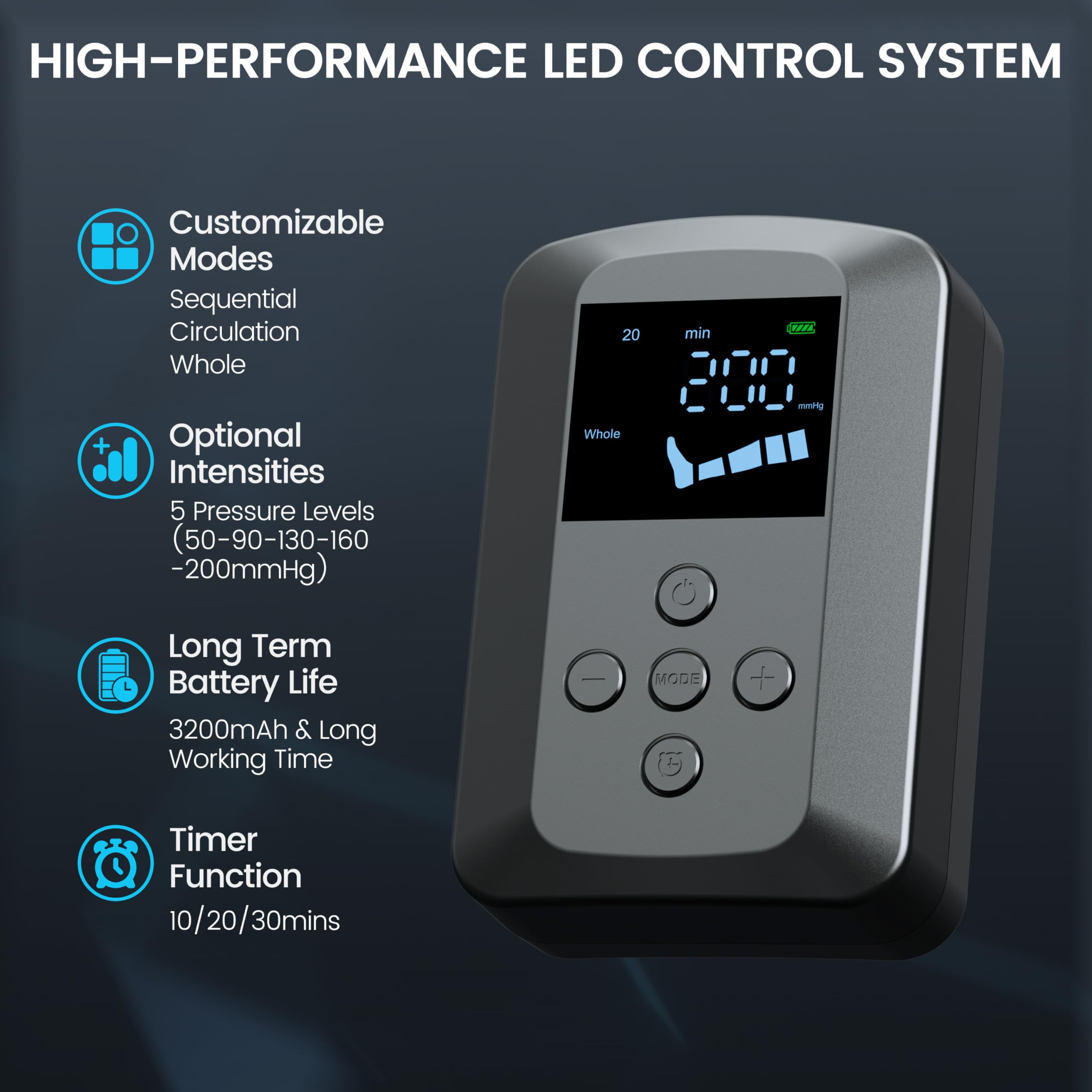 golifen digital controller panel close-up for easy session customization