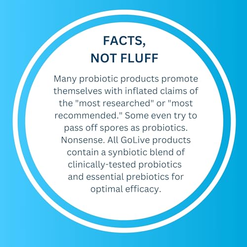 GoLive contains 15+ billion CFUs and proven strains for digestive support.