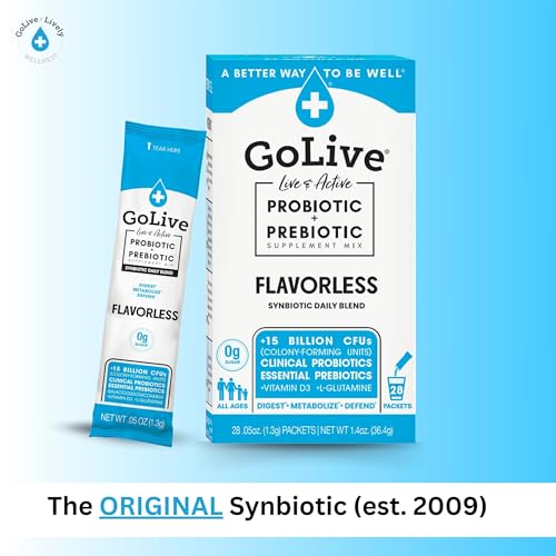 GoLive powder mixing into yogurt or smoothie for simple daily use.