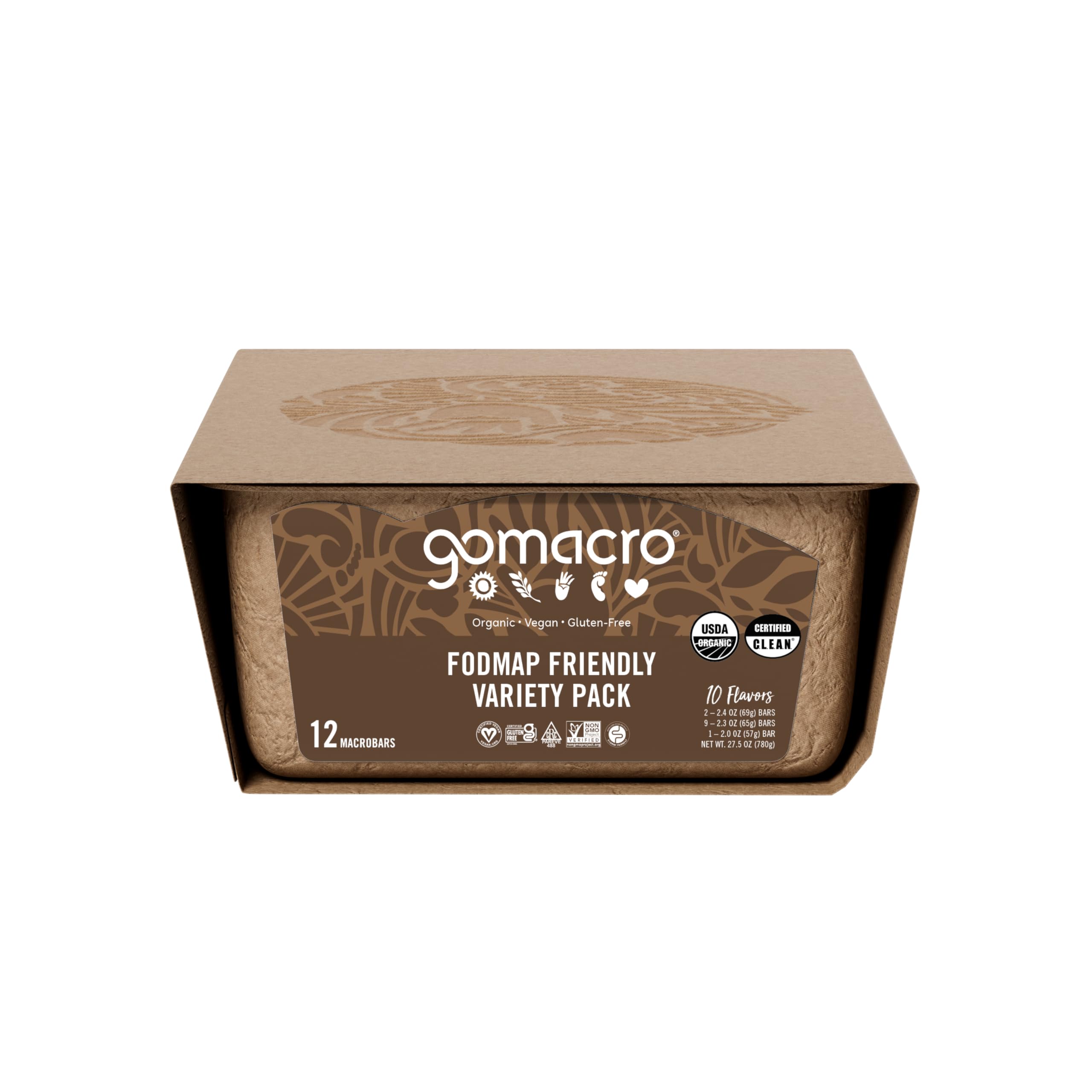 GoMacro Dark Chocolate + Almonds bar rich flavor and protein satisfaction