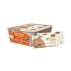 GoMacro MacroBar Double Chocolate Peanut Butter Chips bar close-up showcasing rich texture.
