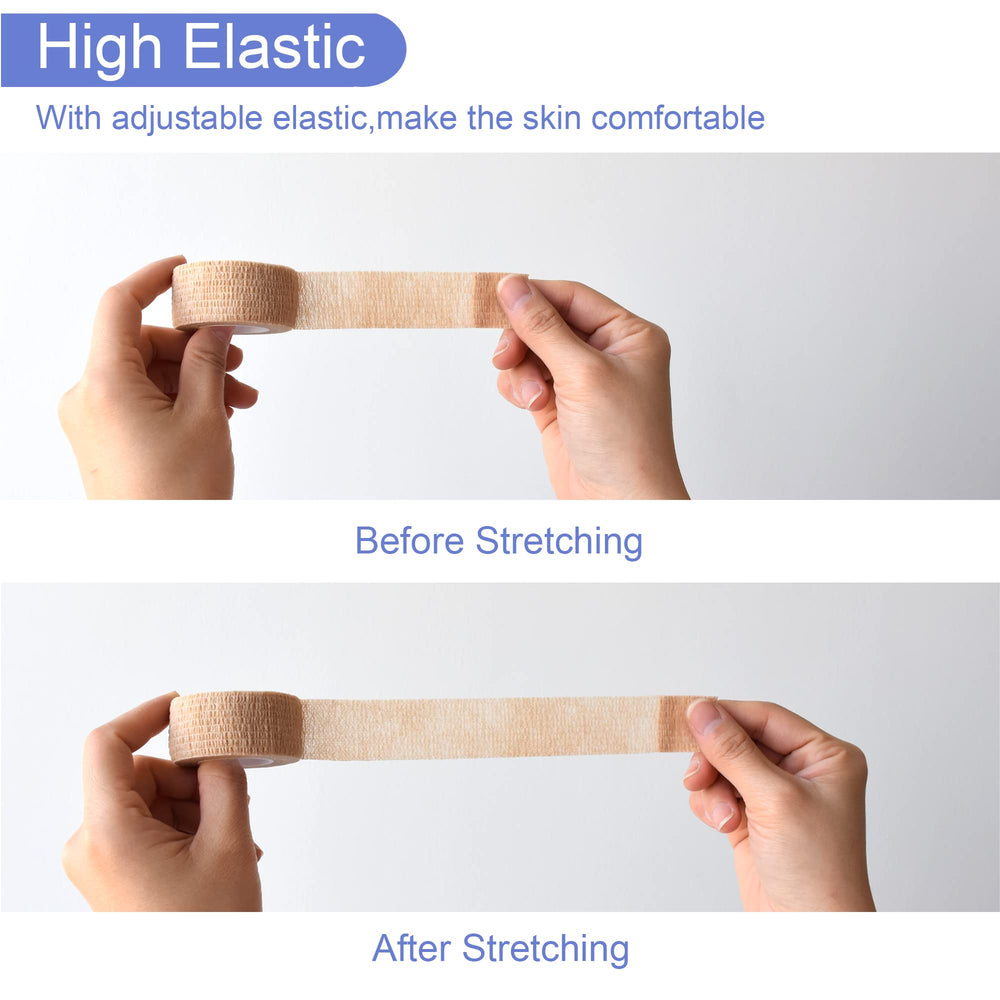 Gondiane pink self-adhesive bandage wrap sticks to itself without skin irritation