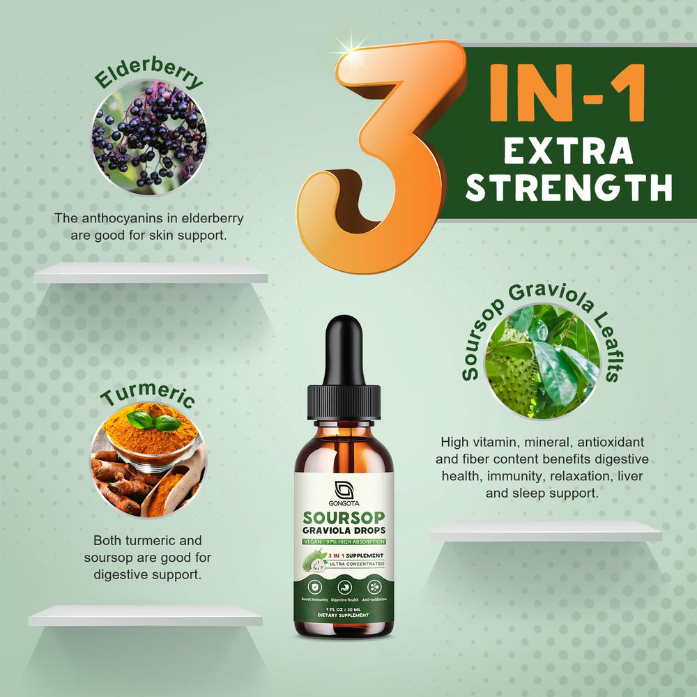 Gongota Elderberry Turmeric ingredients display emphasizes antioxidant-rich immune support.