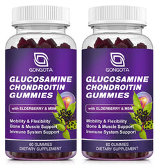 GONGOTA glucosamine chondroitin gummies bottle label for daily mobility.