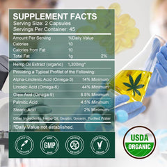 Gongota Hemp Oil Capsules close-up, raw organic hemp oil quality.