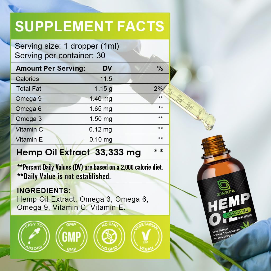 GONGOTA hemp oil dropper cap close-up highlighting easy dosing for daily calm.
