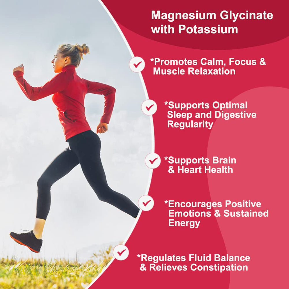 Ingredient map shows calcium and potassium support balance with chelated magnesium