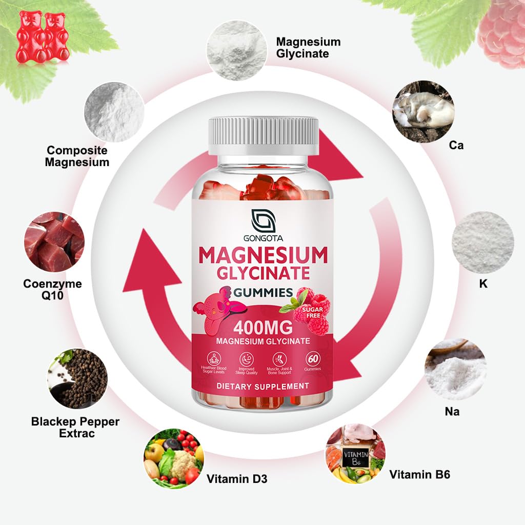 Gongota Magnesium Gummies set on a desk, suggesting relaxed focus during work.