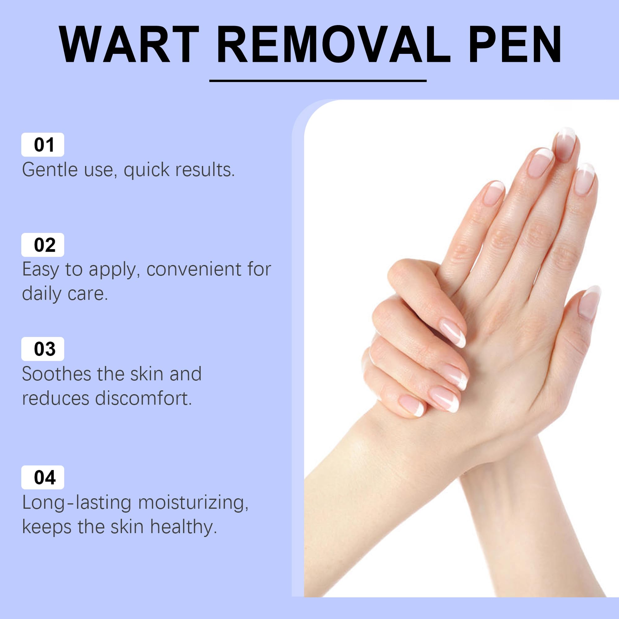 Gonnjunm Wart Care Pen feet focus illustrates discreet spot treatment for toes.