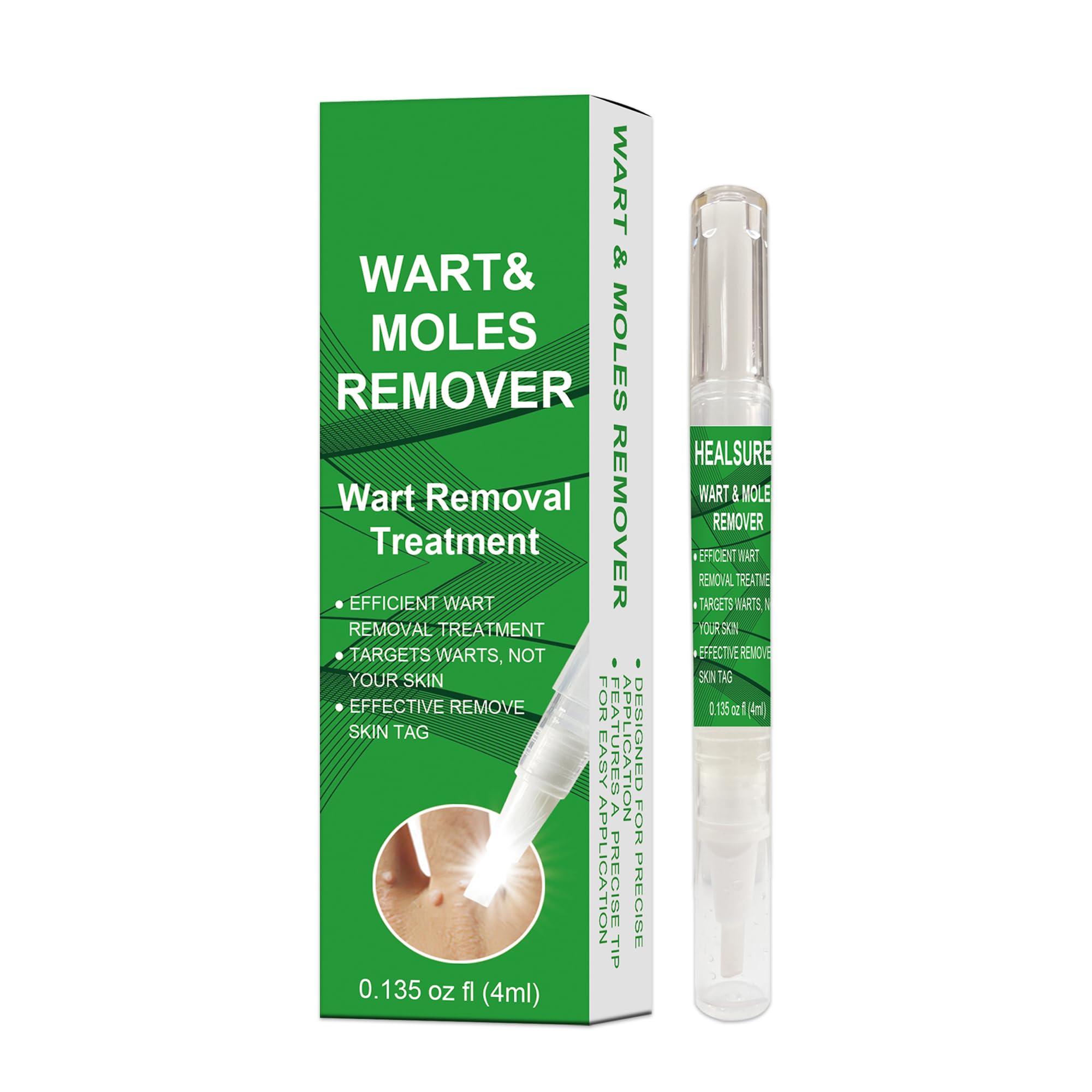 Gonnjunm Wart Care Pen front label shows daily gentle blemish support on hands and feet.