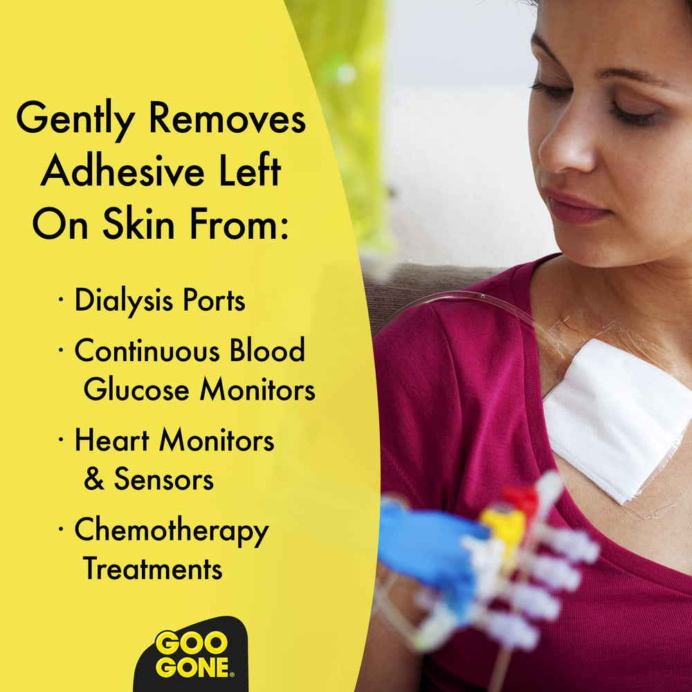 Close-up of Goo Gone label highlighting alcohol-free formula
