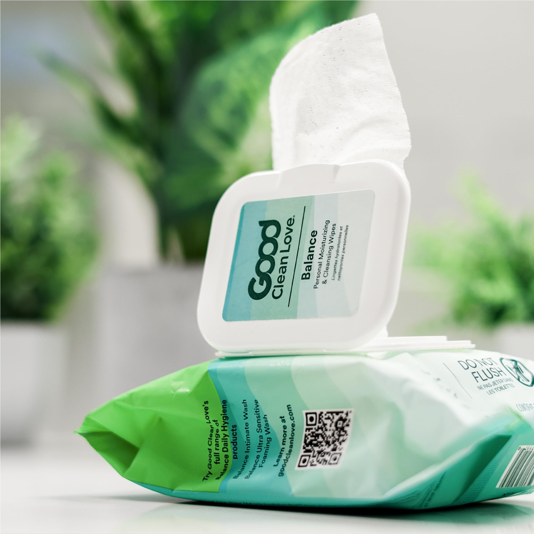 Good Clean Love Balance Wipes bio-match technology for body friendly performance