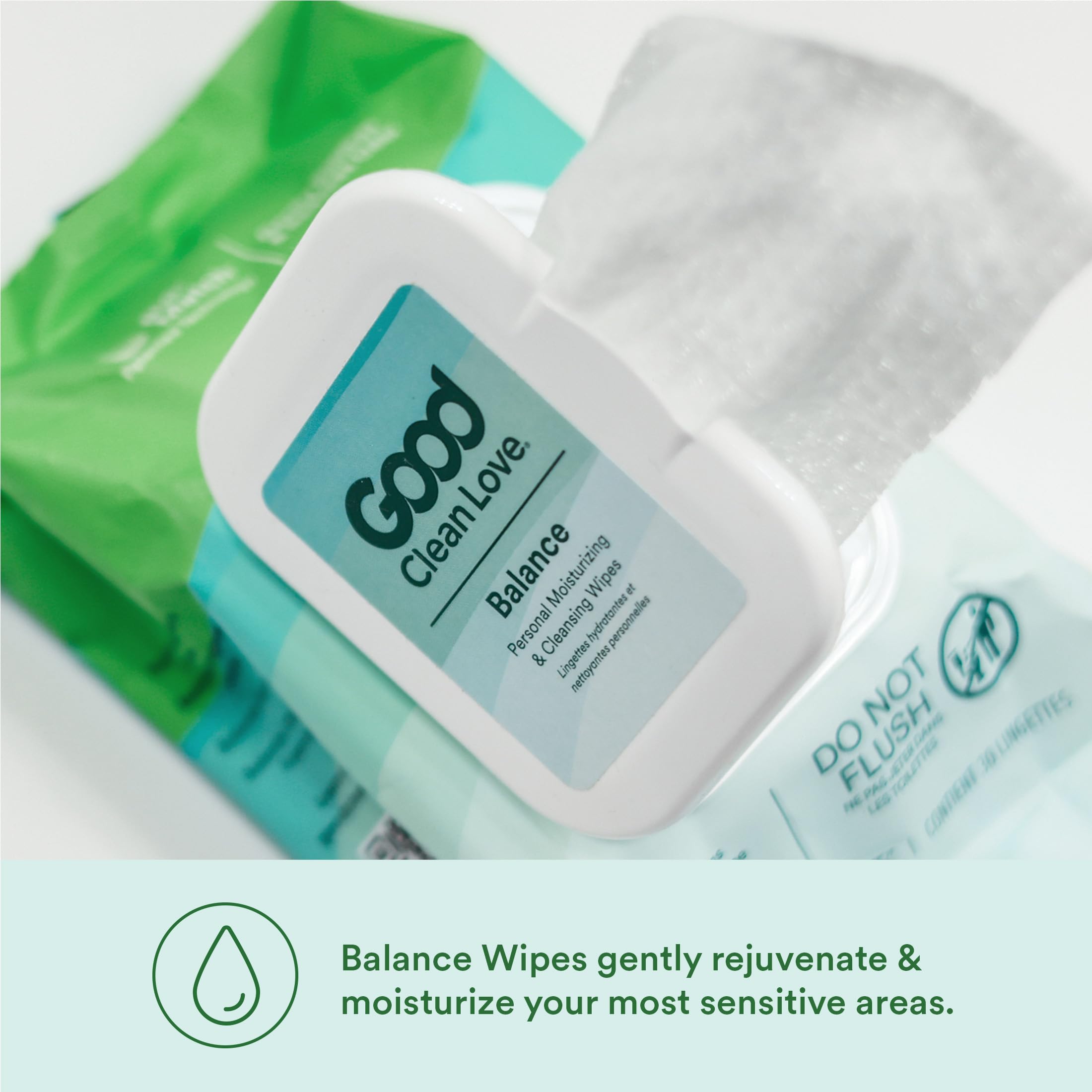 Good Clean Love Balance Wipes discreet odor control for fresh feeling
