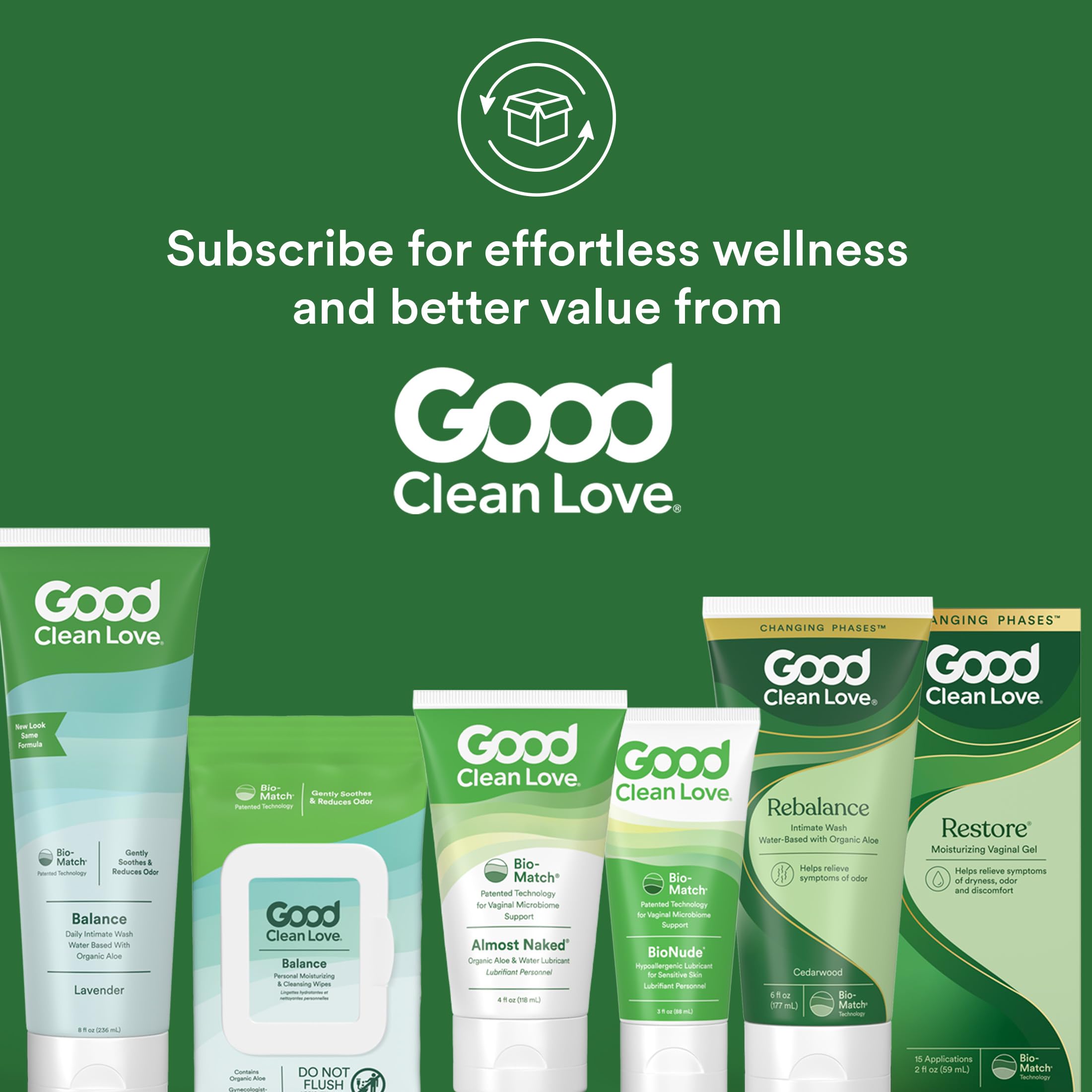 Good Clean Love Restore daily-use scene conveys soothing comfort in real life.