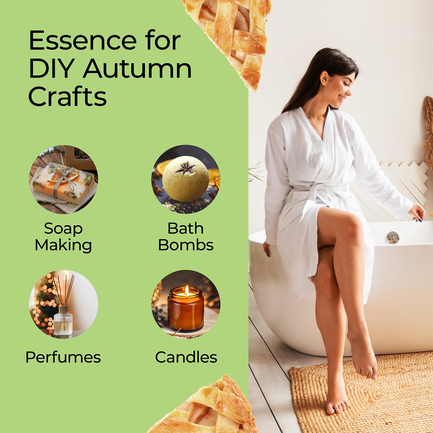 Good Essential candle fragrance apple pie for handmade candles