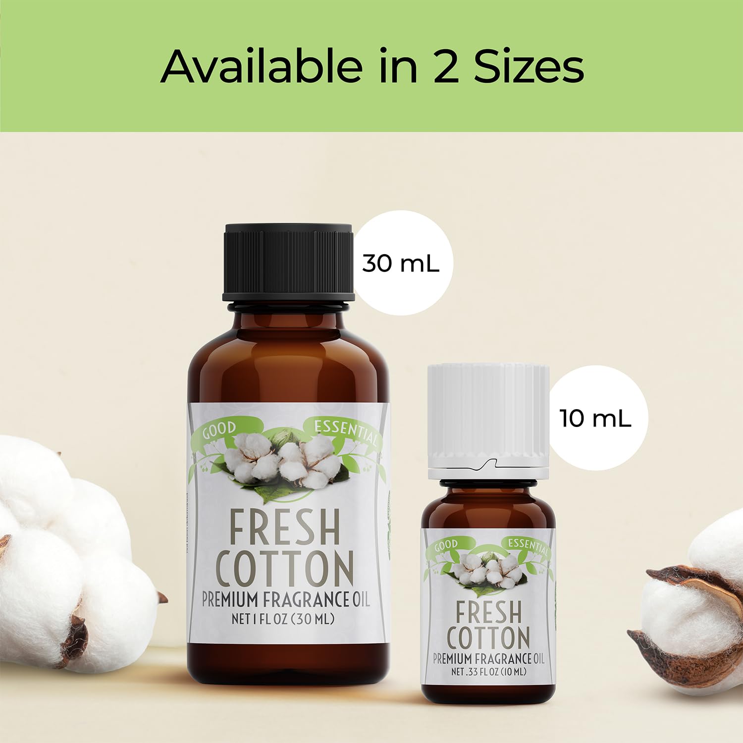 Good Essential Made in USA label ensuring quality for Fresh Cotton fragrance oil