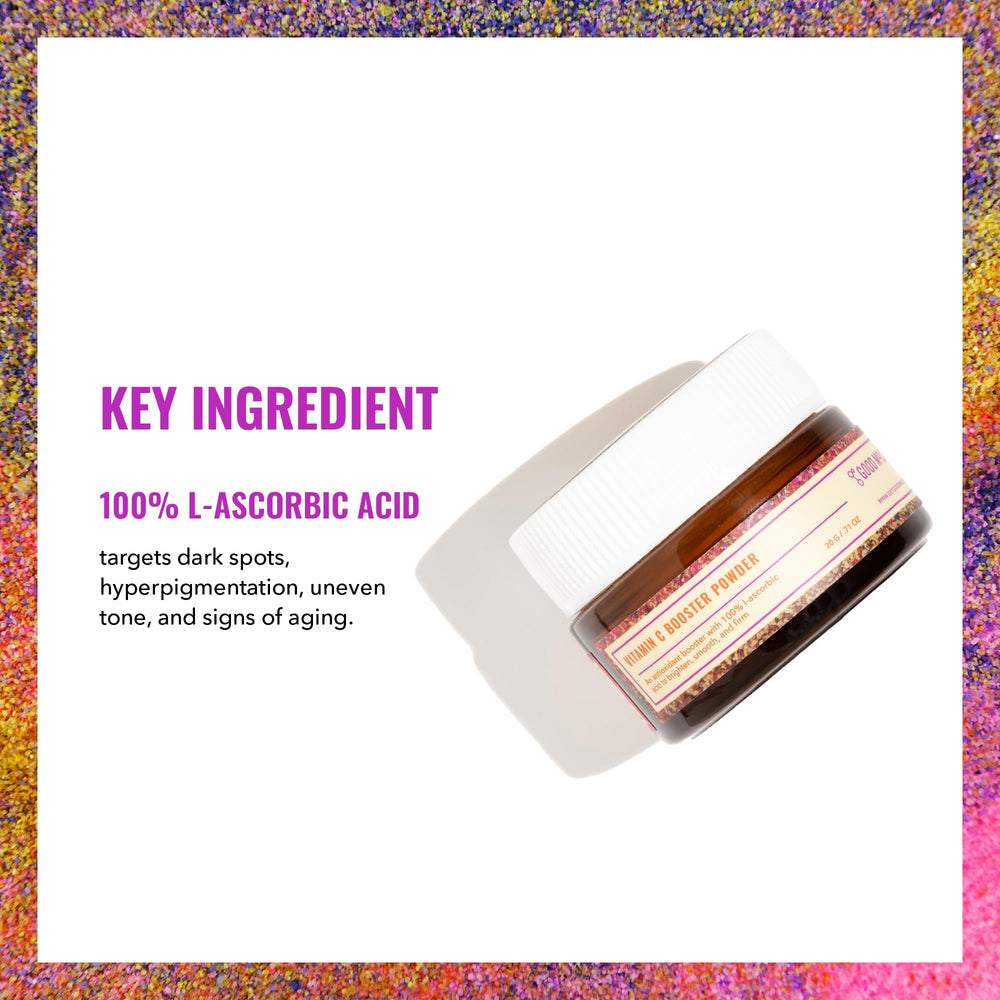 Good Molecules Vitamin C Booster Powder dissolving smoothly in serum for even application.