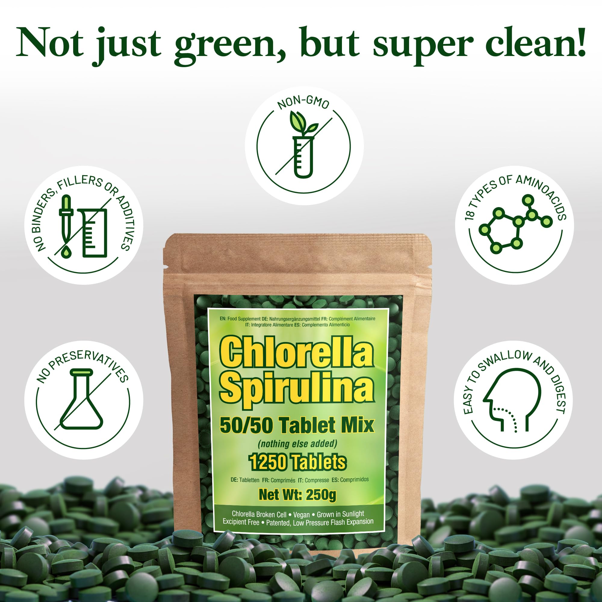 Good Natured sun-grown algae cultivation highlights natural quality.