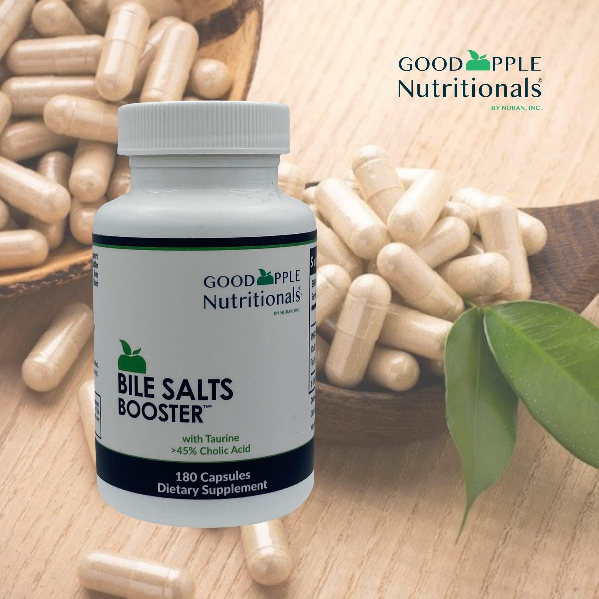 GOODAPPLE NUTRITIONALS Bile Salts Booster digesting a hearty meal illustration