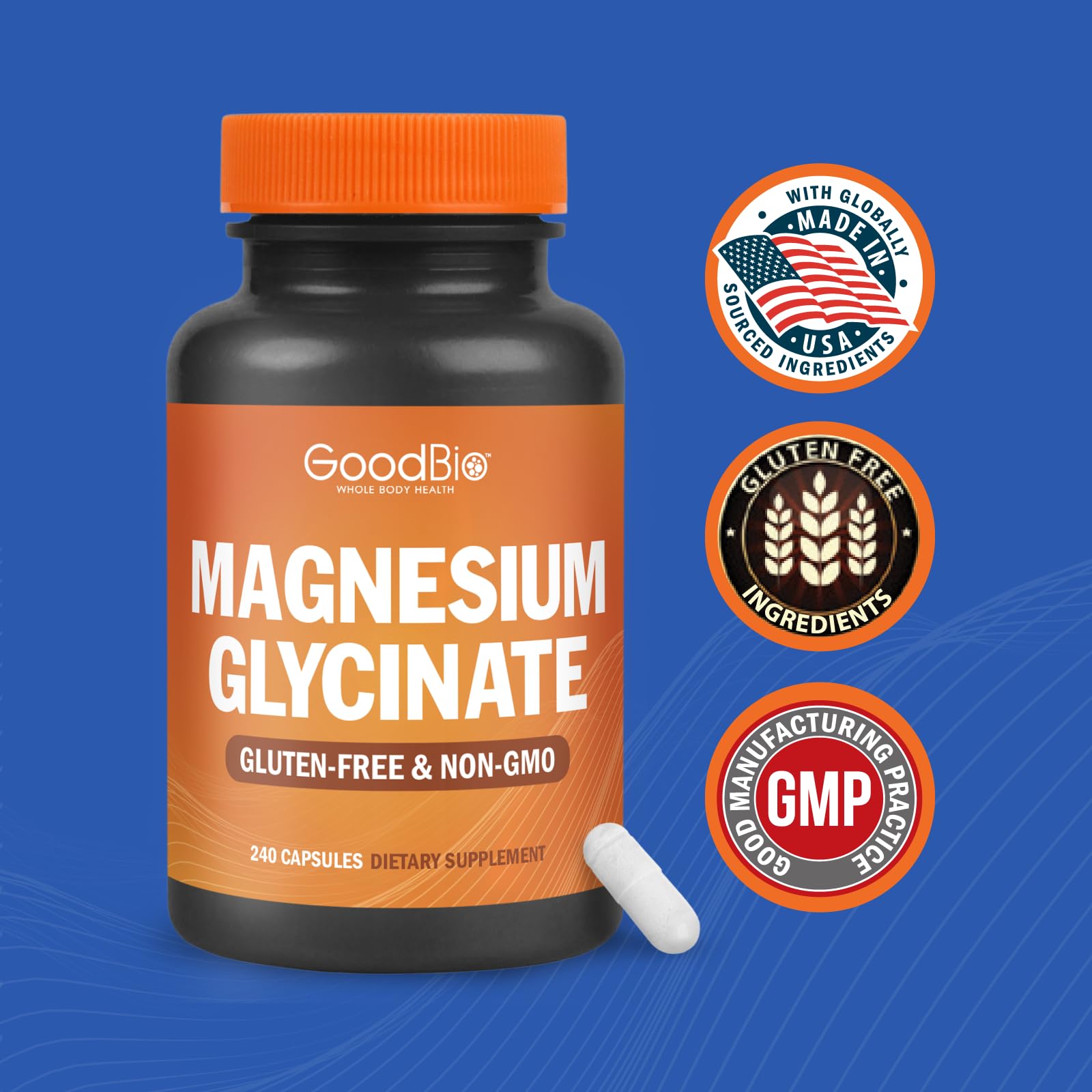 GOODBIO Easy-digestion capsules pictured for gentle daily use.