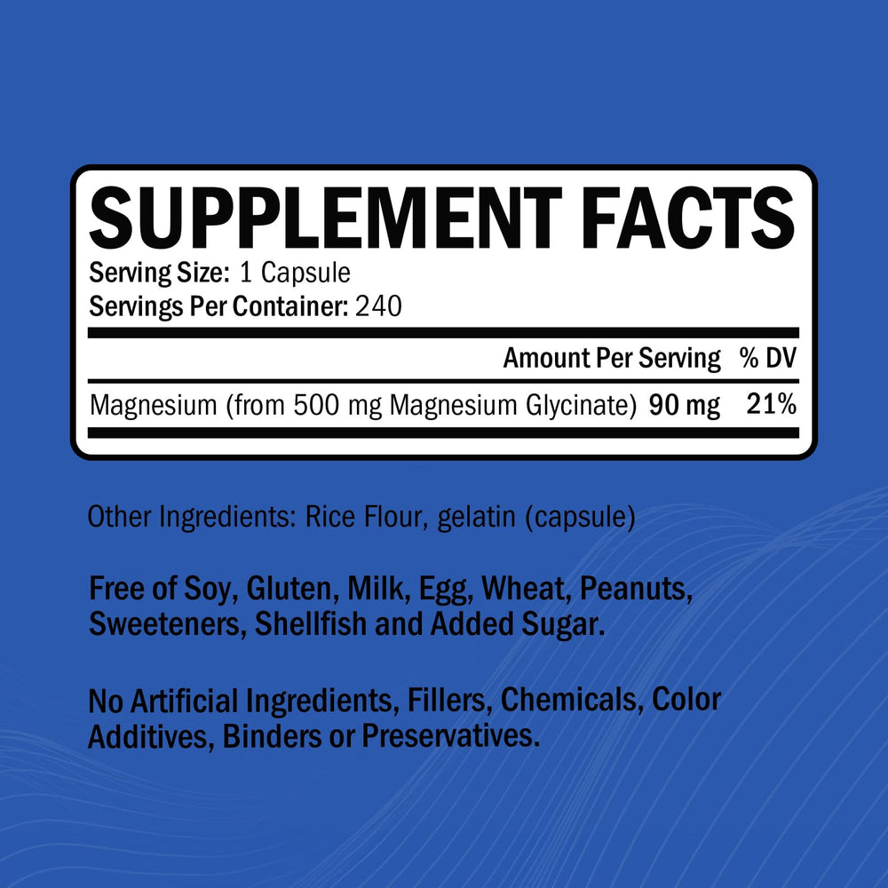 GOODBIO capsules close-up highlighting gentle, easy-to-digest magnesium for sensitive stomachs.