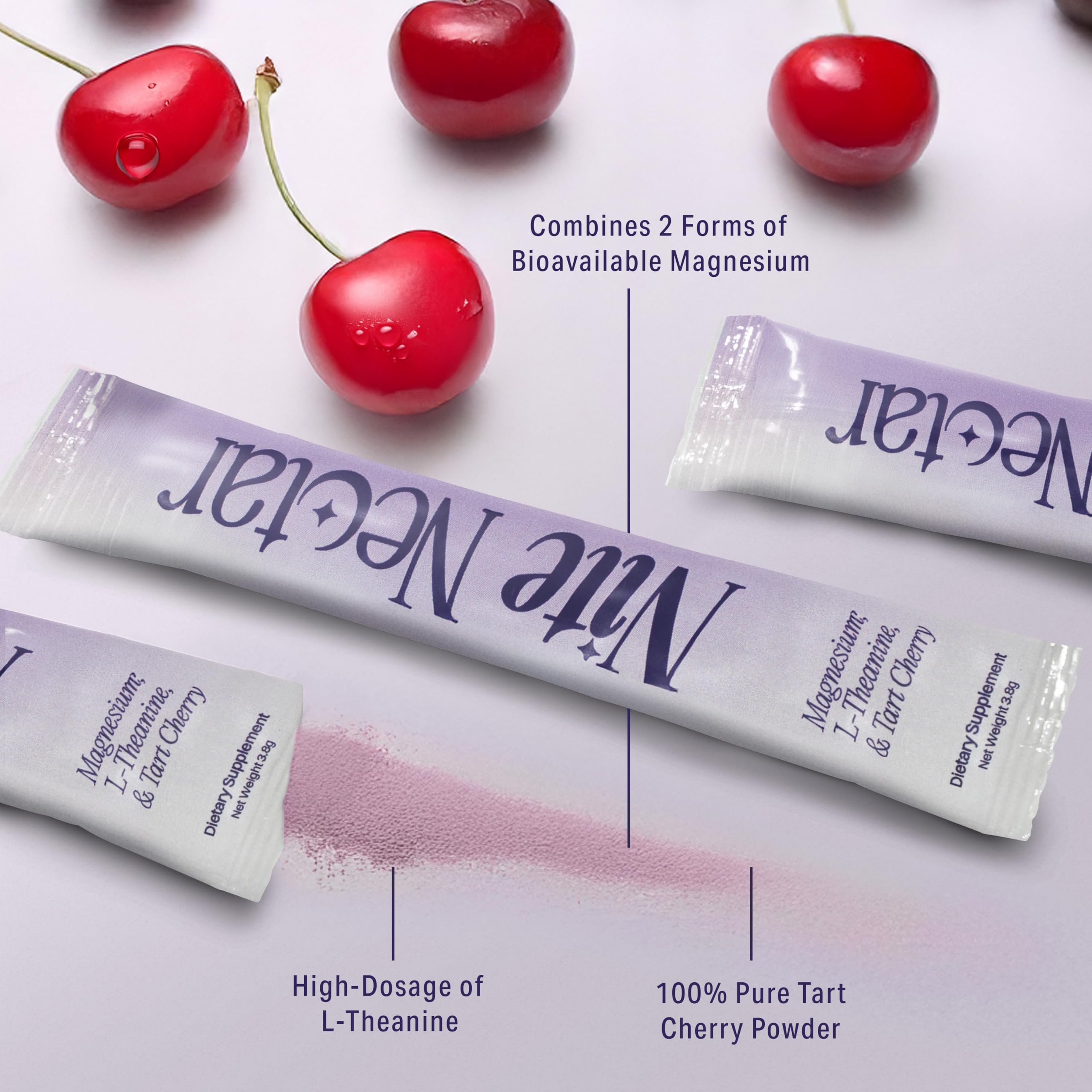 Goodi Naturals Nite Nectar tart cherry ingredients highlighted for natural sleep support.