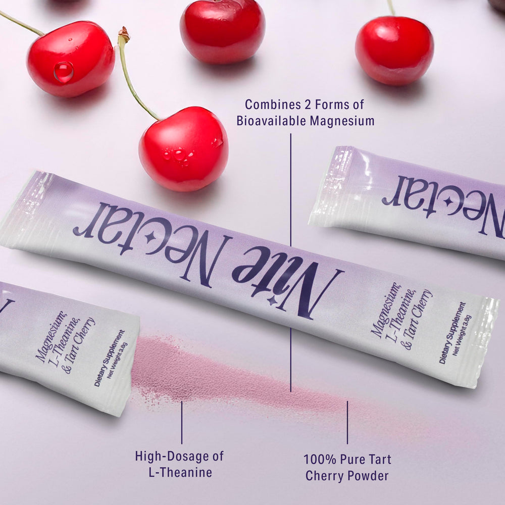 Goodi Naturals Nite Nectar tart cherry ingredients highlighted for natural sleep support.