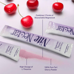 Goodi Naturals Nite Nectar tart cherry ingredients highlighted for natural sleep support.