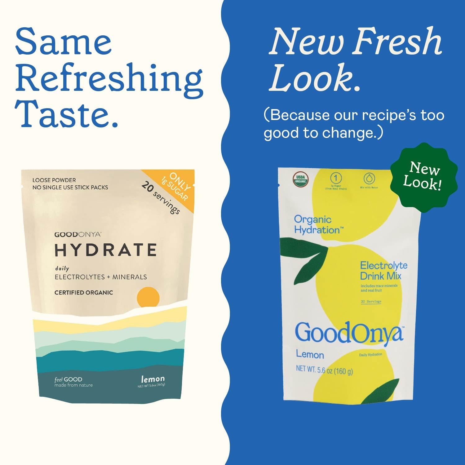 GOODONYA Organic Hydration lemon-wedges add fresh citrus aroma and flavor.