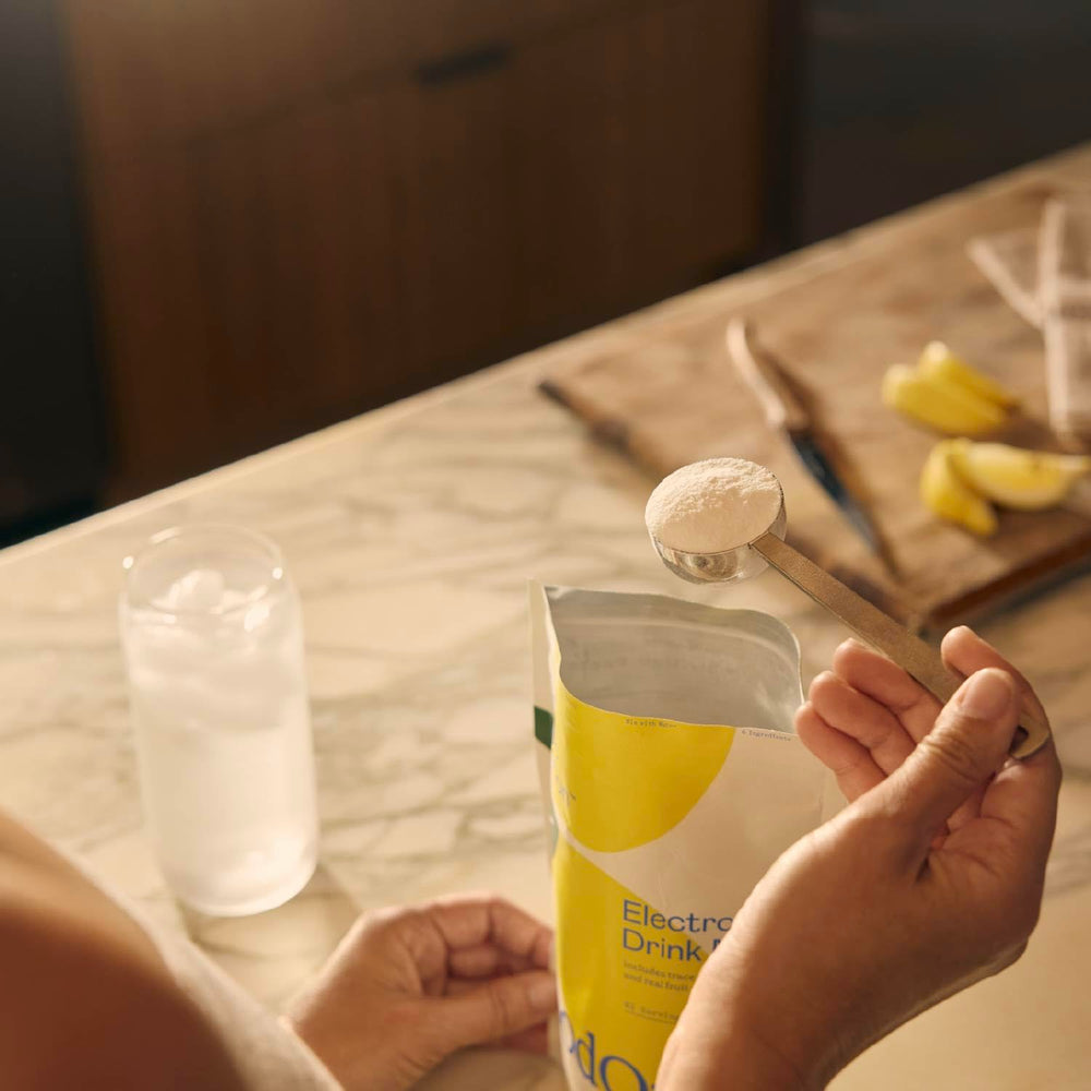 GOODONYA ready-to-drink glass with clean, crisp lemonade flavor