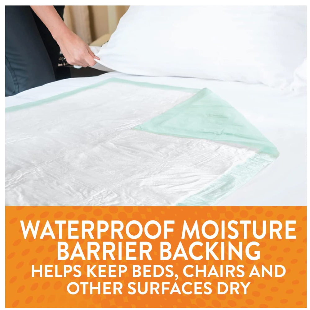 Goodscious Equate Assurance underpad in use on bed offering reliable protection and comfort.