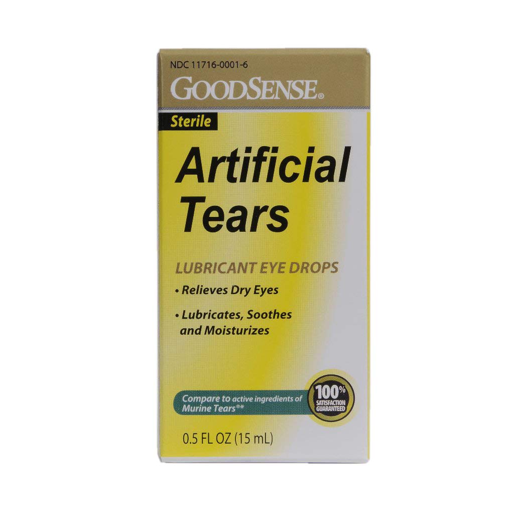 GoodSense artificial tears in blue bottle for comfortable eye lubrication
