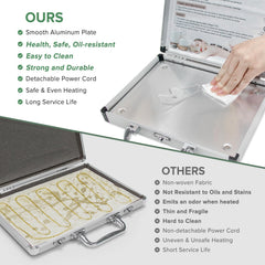 Goodtar aluminum-base heater with heat plate for fast, even stone warming