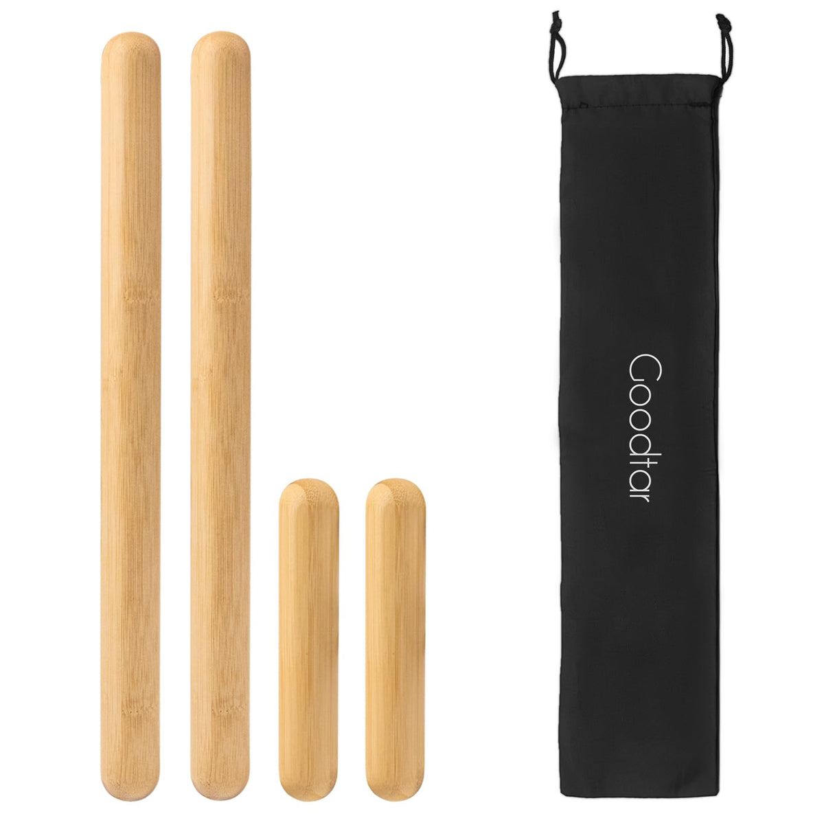 Goodtar bamboo massage stick long 15in for deep tissue reach and full-body relief.