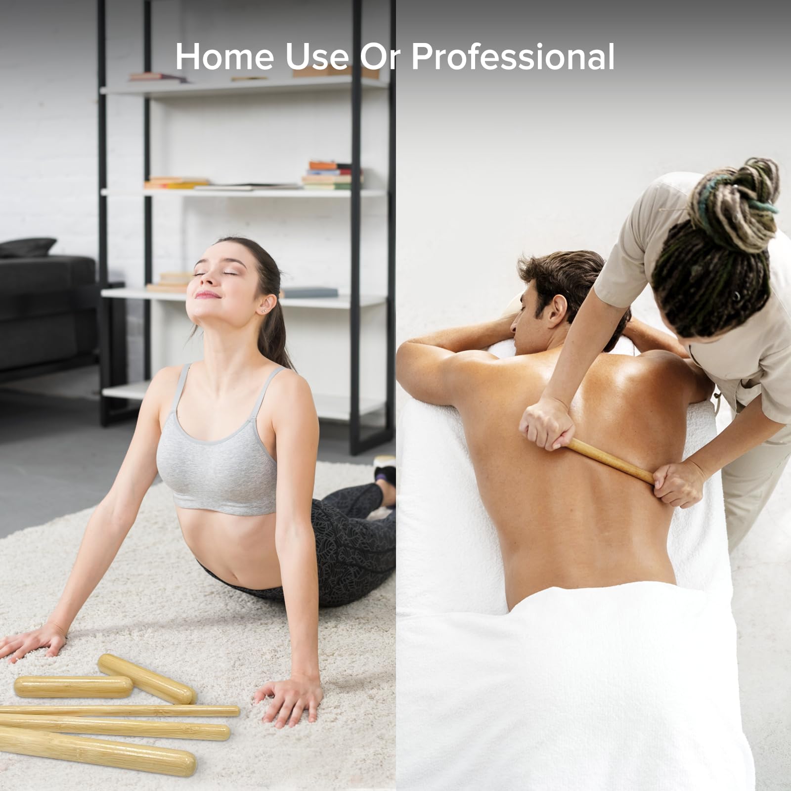 Goodtar bamboo massage sticks wipe-clean surface for easy maintenance after workouts.