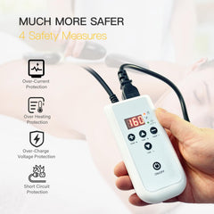 Goodtar car adapter enabling warm stones during mobile massage sessions.