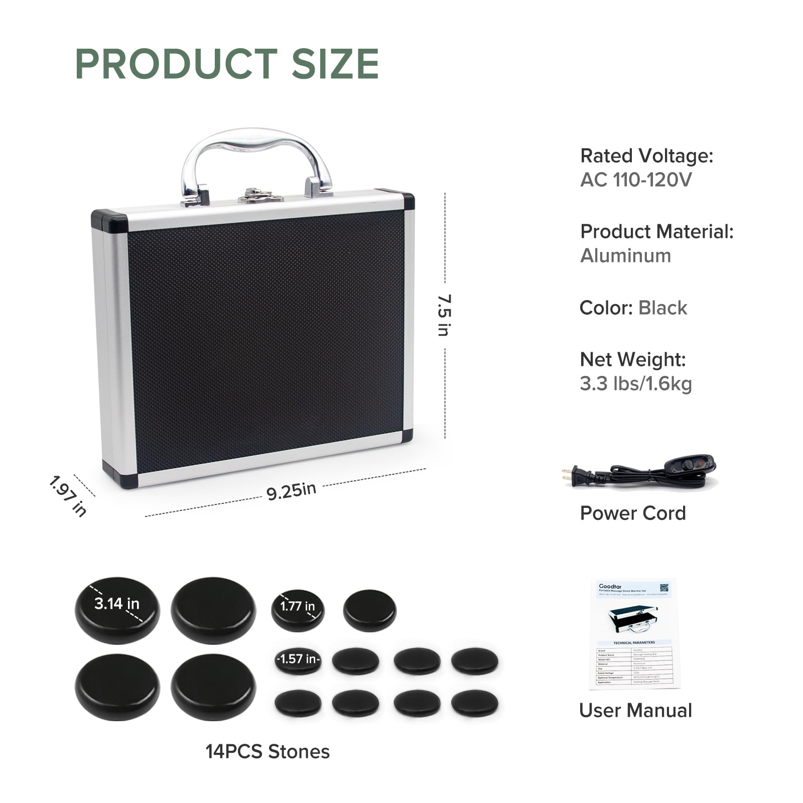 Goodtar easy-clean aluminum base helps wipe away essential oil stains