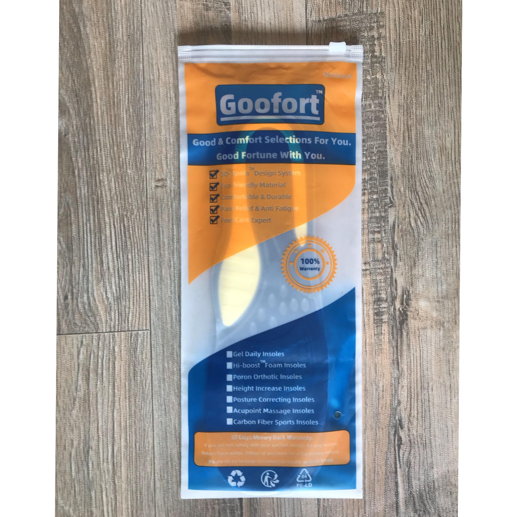 Goofort 3D-Xpain packaging is gift-ready and recyclable