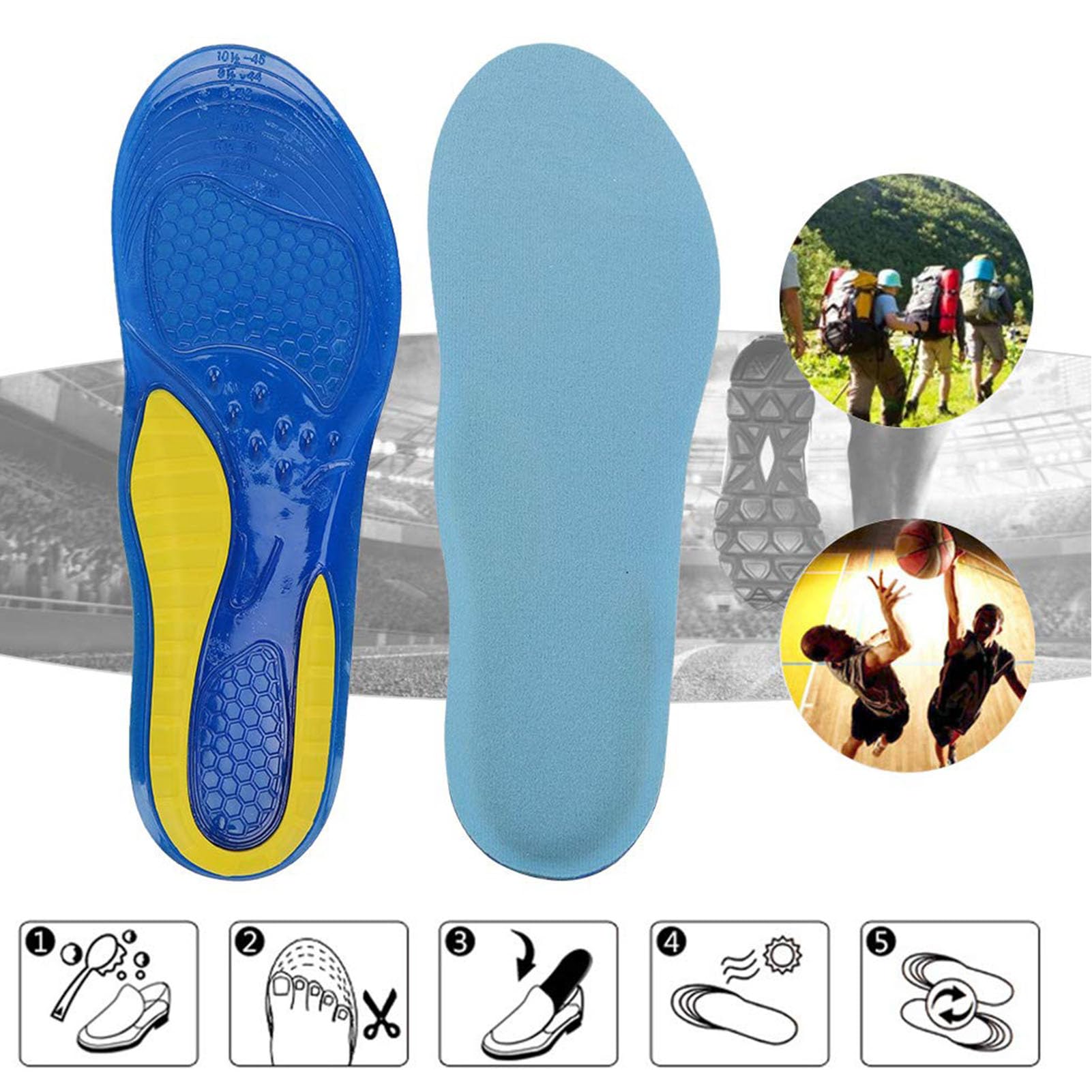 Goofort 3D-Xpain womens trimmable size fits many shoes