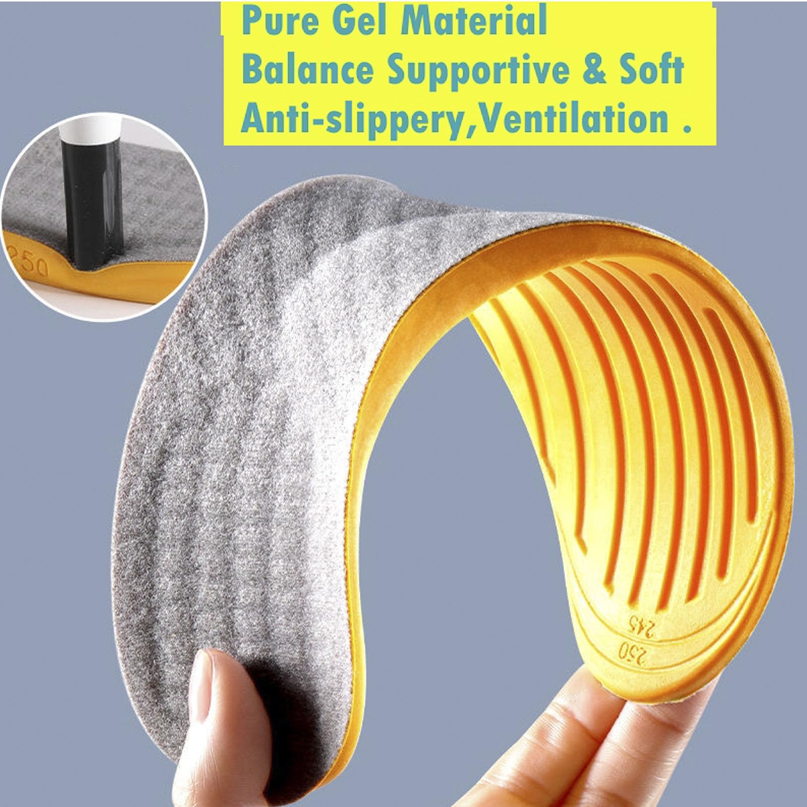 Goofort durable silicone gel insoles deliver long-lasting cushioning and support