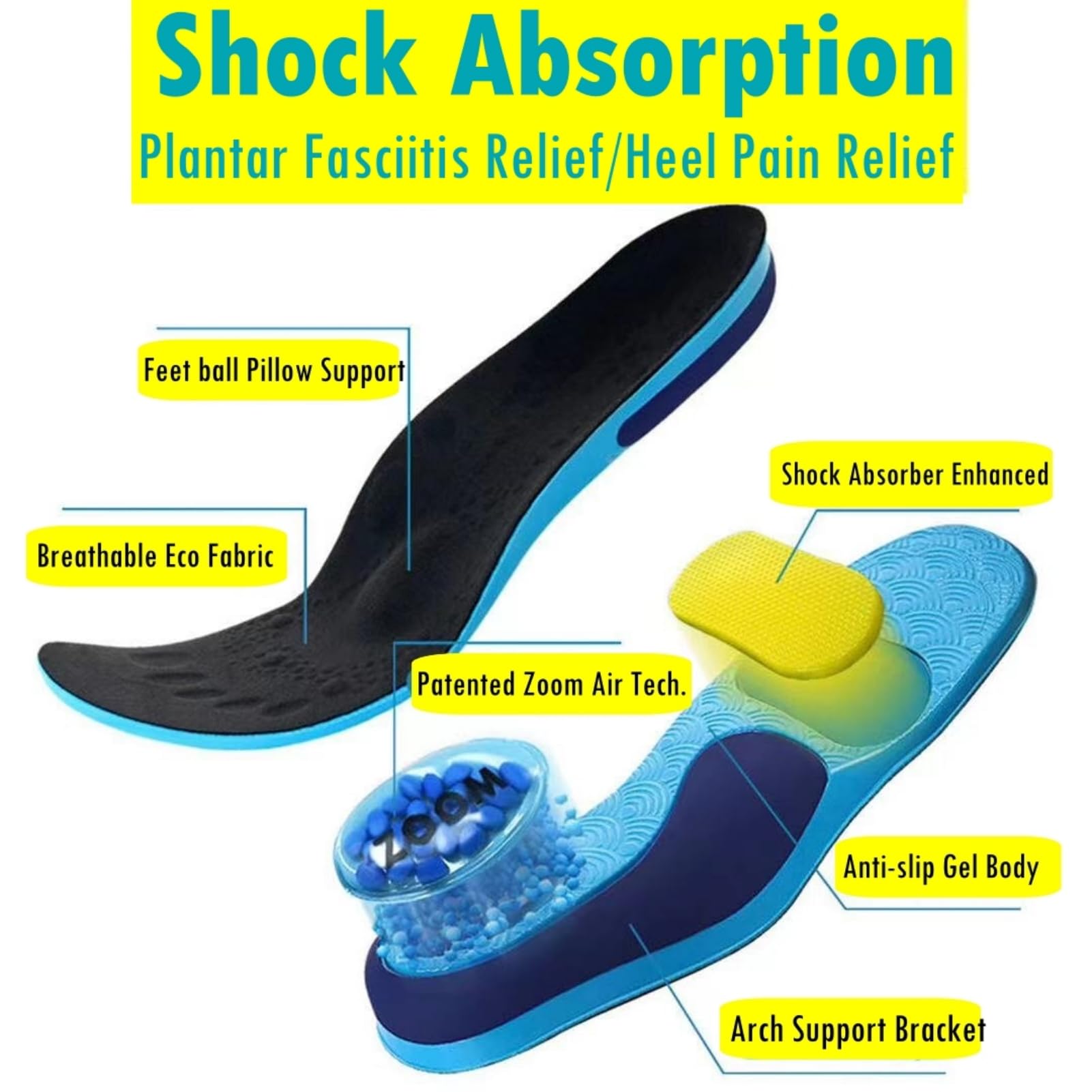 Goofort DynaZoom foam detail reveals cushioning material for shock absorption